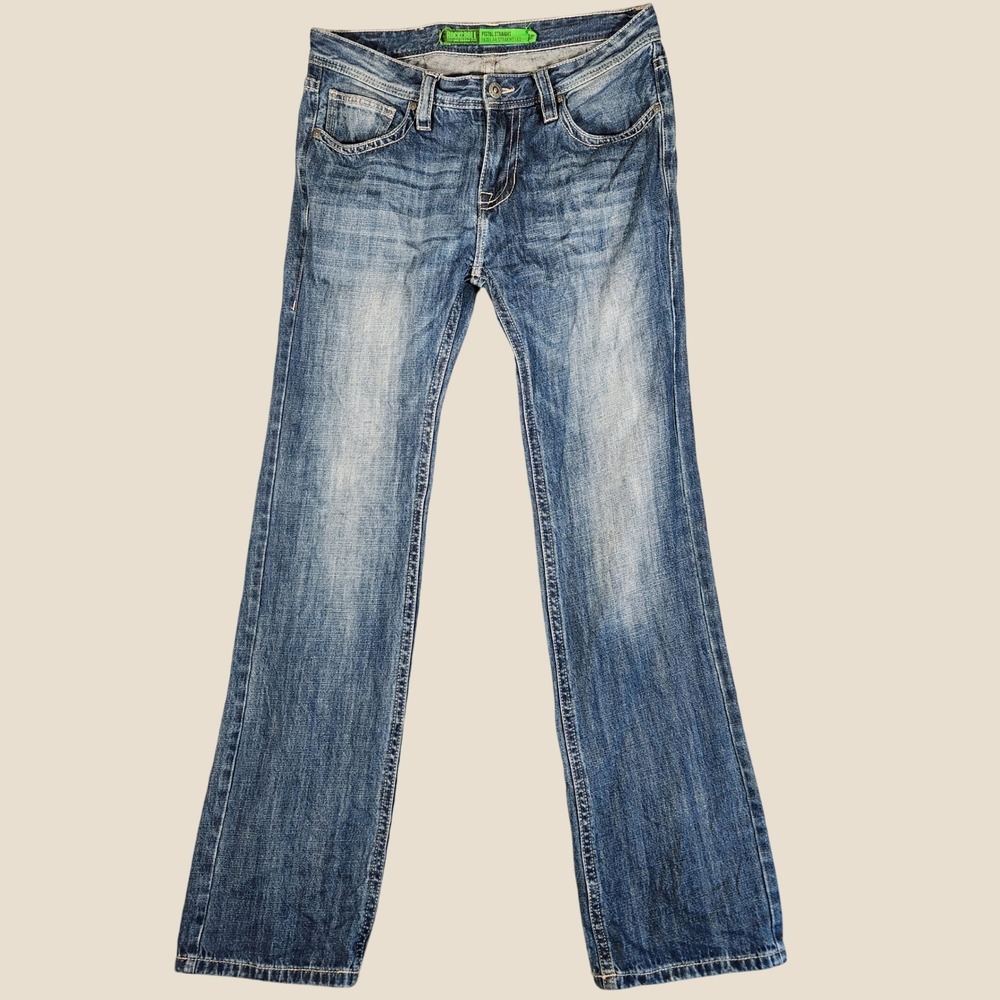 Rock and Roll Cowboy Pistol Straight Jeans Mens 33x36 Blue Excellent Regular Leg